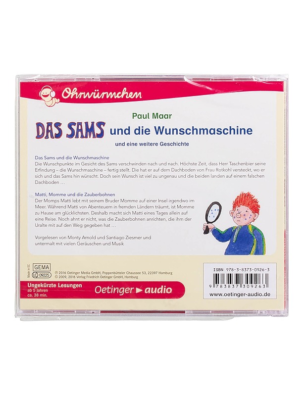 Paul Maar: Das Sams - CD - CD-levyt - 10105507631 - 1