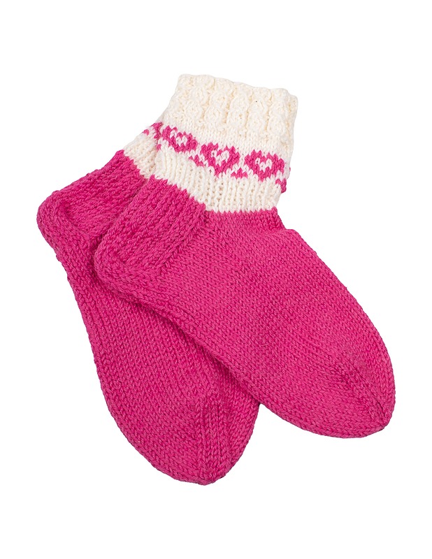 Pinkki-valkoiset villasukat - Asusteet - 10105507641 - 0