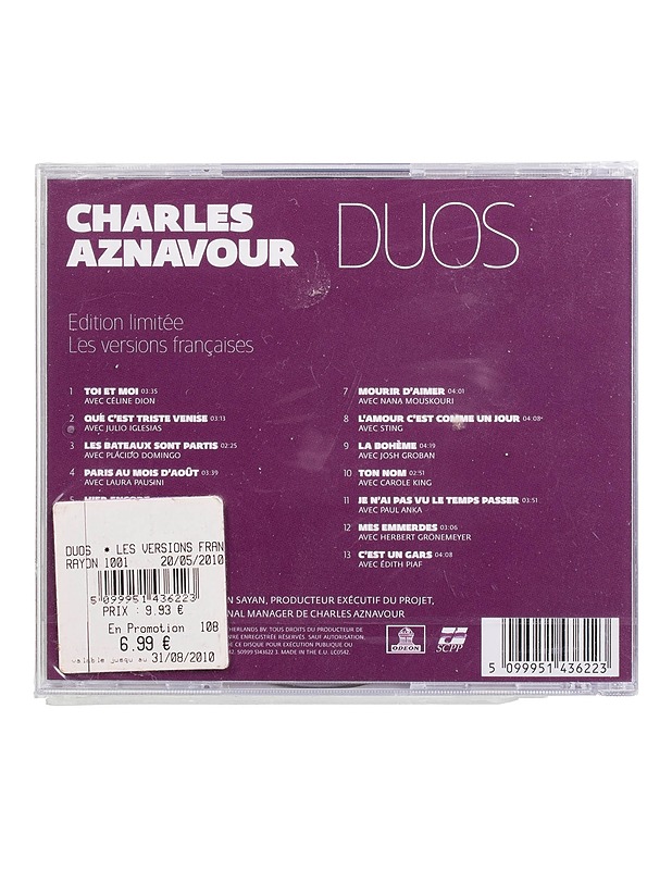 Charles Aznavour : duos - CD - CD-levyt - 10105507693 - 1