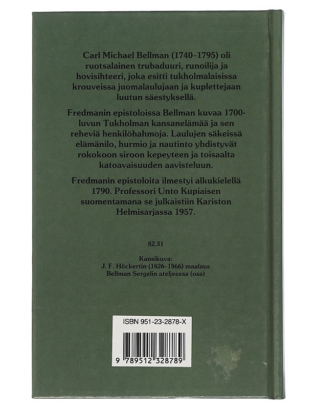 Fredmanin epistoloita - Bellman, Carl Michael - Romaanit ja novellit - 10105507731 - 1