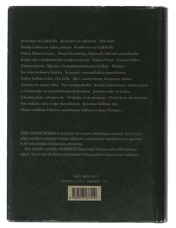 Valtameri - Sonnevi, Göran - Historiakirjat - 10105507751 - 1