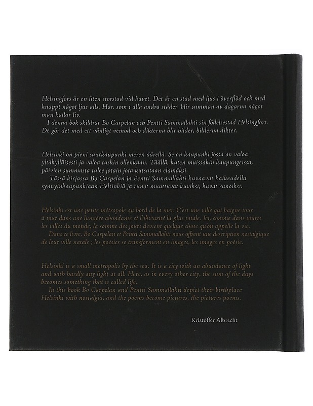 Staden - Kaupunki - La Ville - The City - Carpelan, Bo - Runot ja näytelmät - 10105507766 - 1