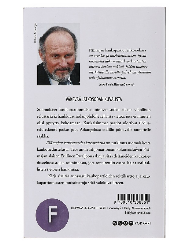 Päämajan kaukopartiot jatkosodassa - Lassi Saressalo - Historiakirjat - 10105507767 - 1