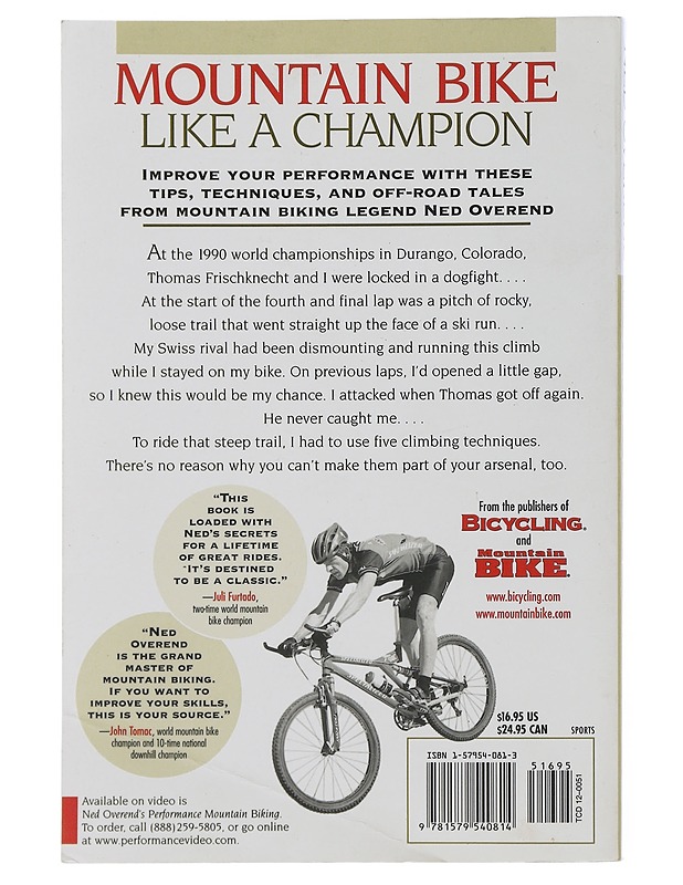 Mountain Bike Like a Champion - Ned Overend - Elämäkerrat ja muistelmat - 10105507836 - 1