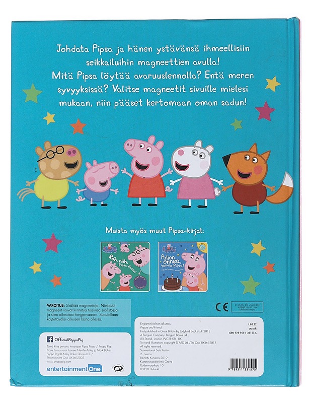 Pipsa ja ystävät : vekkuli magneettikirja - Karhu, Satu - Lastenkirjat - 10105508028 - 1