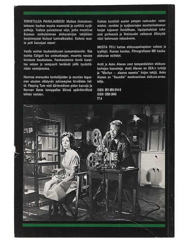 Musta peili : kauhuelokuvan kehitys Prahan ylioppilaasta Poltergeistiin - Alanen, Antti - Tietokirjat ja oppaat - 10105508113 - 1