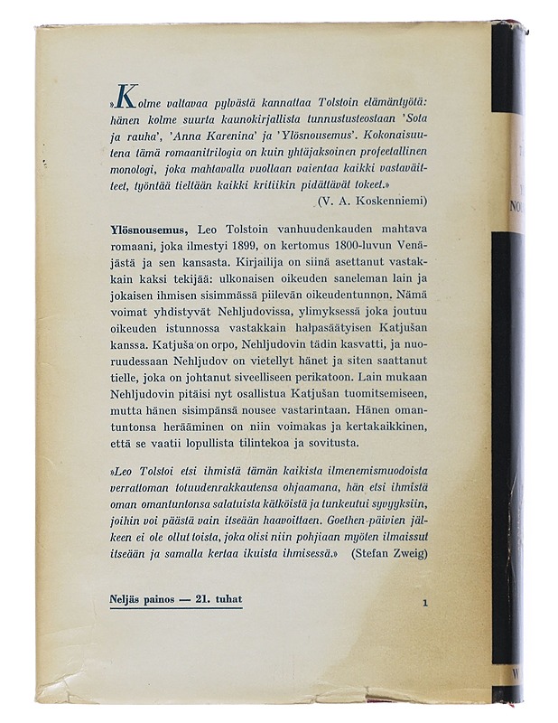 Ylösnousemus - Leo Tolstoi - Romaanit ja novellit - 10105508122 - 1