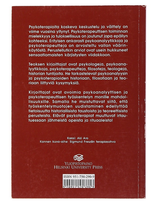 Psykoterapiat eilen ja tänään - Rauhala, Lauri - Tietokirjat - 10105508161 - 1