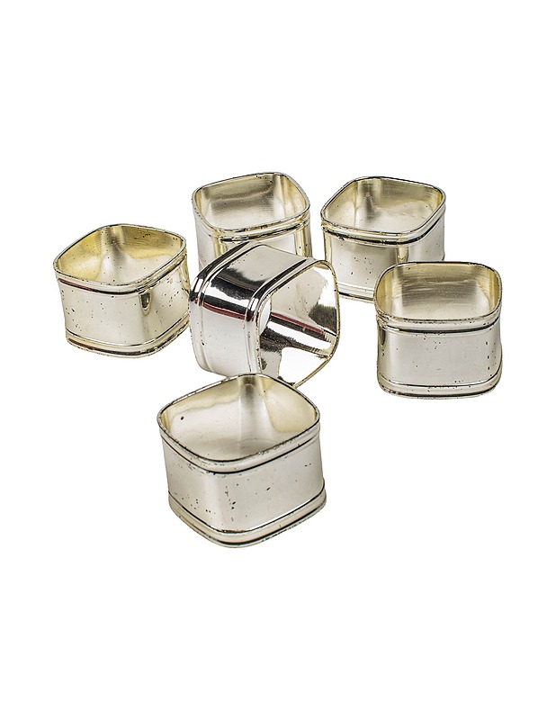 GRENADIER SILVERSMITHS lautasliinarenkaat, 6 kpl - Muut astiat - 10105508230 - 1