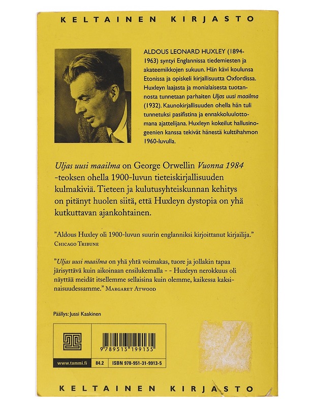 Uljas uusi maailma - Huxley, Aldous - Romaanit ja novellit - 10105508357 - 1