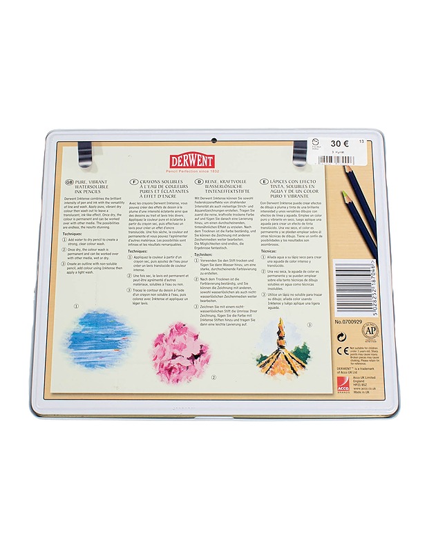 DERWENT vesiliukoiset öljyvärikynät, 24 kpl - Askartelu - 10105508358 - 2
