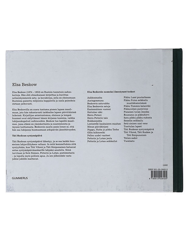 Täti Ruskean syntymäpäivä - Beskow, Elsa - Lastenkirjat - 10105508395 - 1