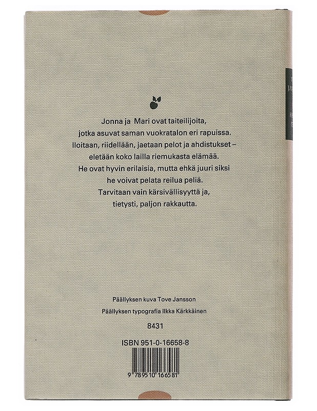 Reilua peliä - Jansson, Tove - Romaanit ja novellit - 10105508414 - 1