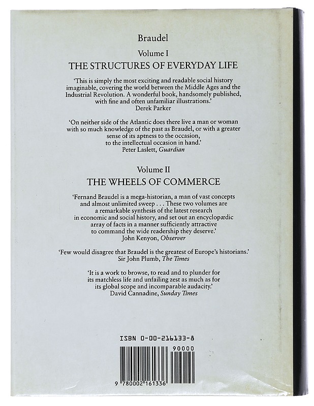 Civilization and capitalism : 15th-18th century. Vol. III ,- Braudel, Fernand - Historiakirjat - 10105508488 - 1