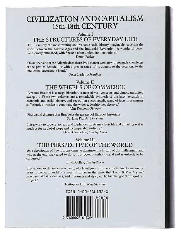 Civilization and capitalism : 15th-18th century. Vol. II , - Braudel, Fernand - Historiakirjat - 10105508495 - 1