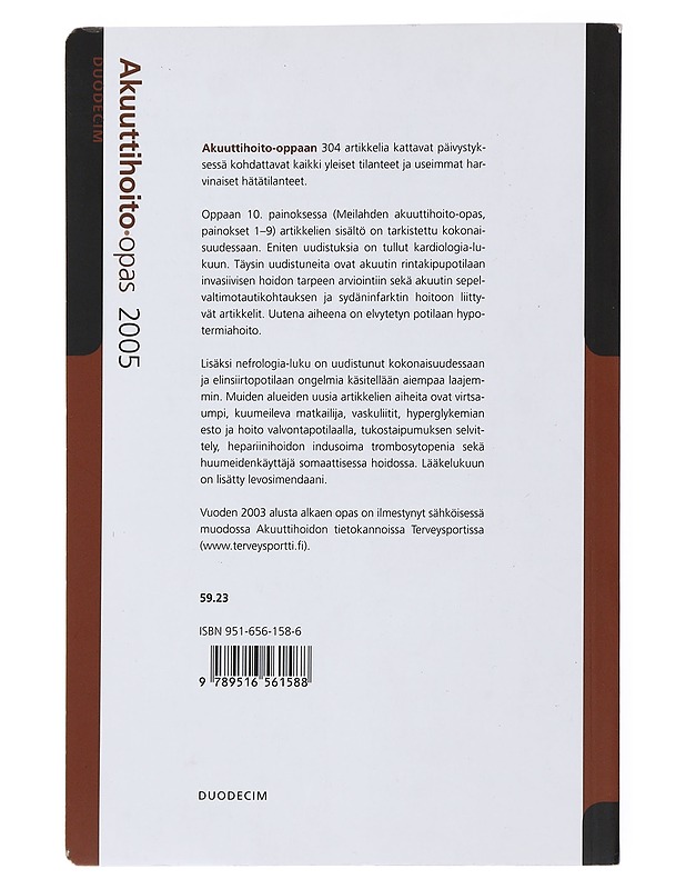 Akuuttihoito-opas - Elonen, Erkki - Tietokirjat ja oppaat - 10105508531 - 1