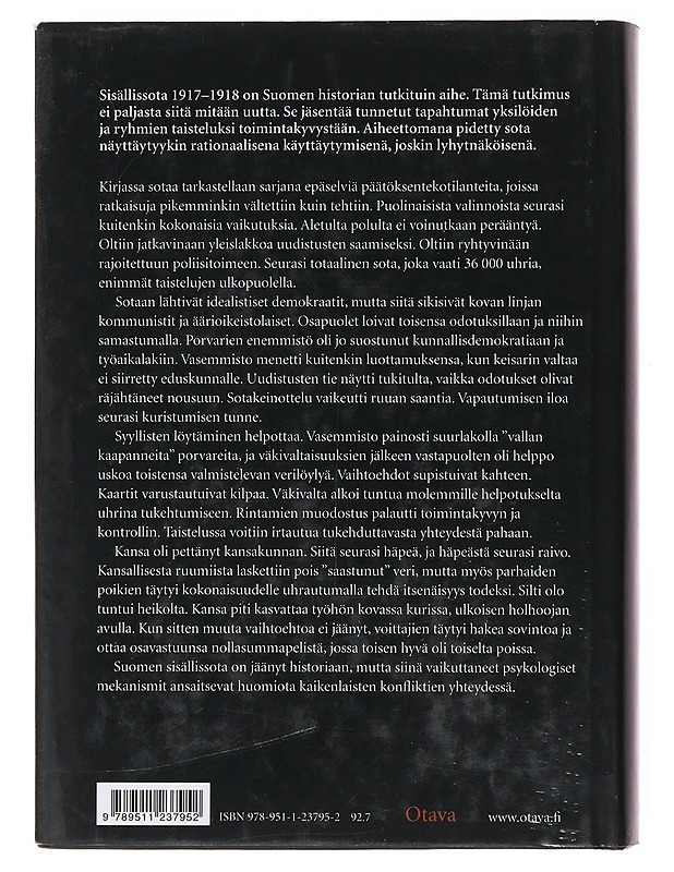 Sisällissodan psykohistoria - Siltala , Juha  - Tietokirjat - 10105508587 - 1