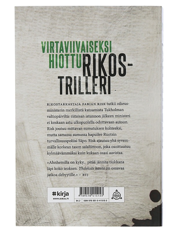 Yhdeksäs hauta - Ahnhem, Stefan - Jännitys ja dekkarit - 10105508591 - 1