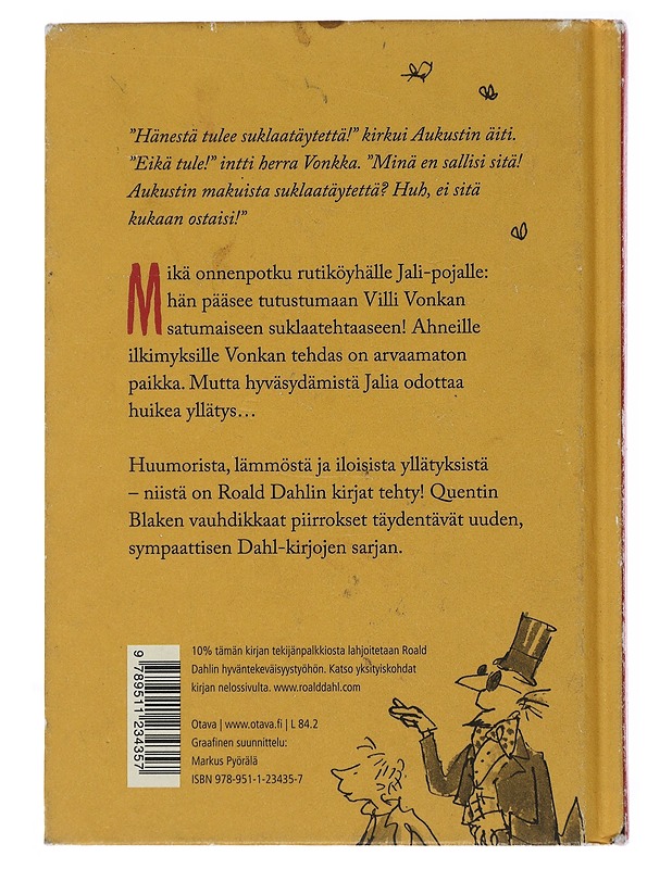 Jali ja suklaatehdas - Dahl, Roald - Lastenkirjat - 10105508708 - 1