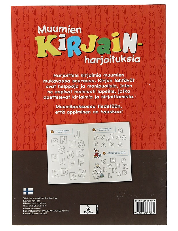 Muumien kirjain harjoituksia - Lastenkirjat - 10105508734 - 1