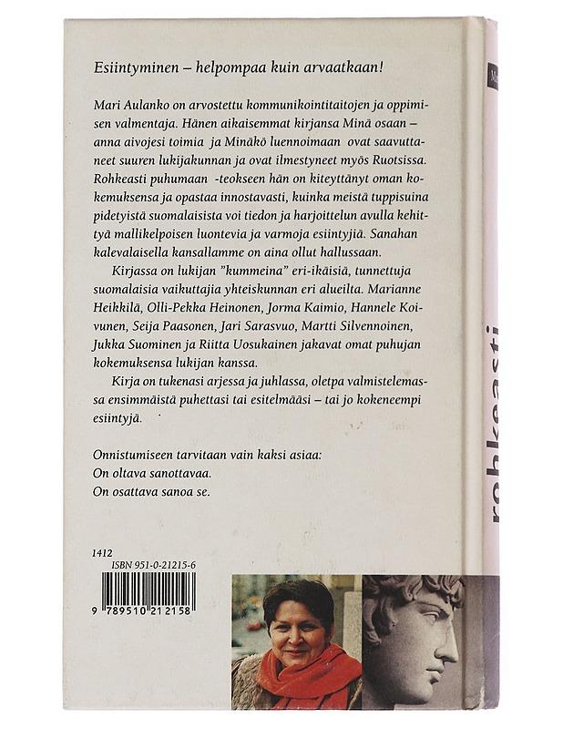 Rohkeasti puhumaan : luonteva esiintyminen - Mari Aulanko - Tietokirjat ja oppaat - 10105508800 - 1