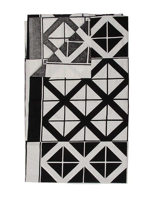 Mustavalkoinen puuvillakangas, 150 x 490 cm - Kankaat - 10105508829 - 0