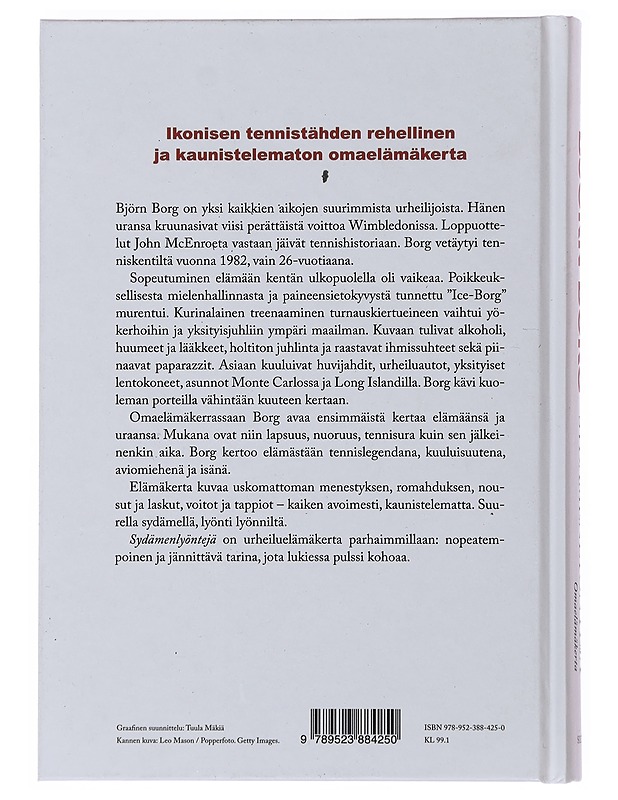 Sydämenlyöntejä : omaelämäkerta - Borg, Björn - Elämäkerrat ja muistelmat - 10105508851 - 1