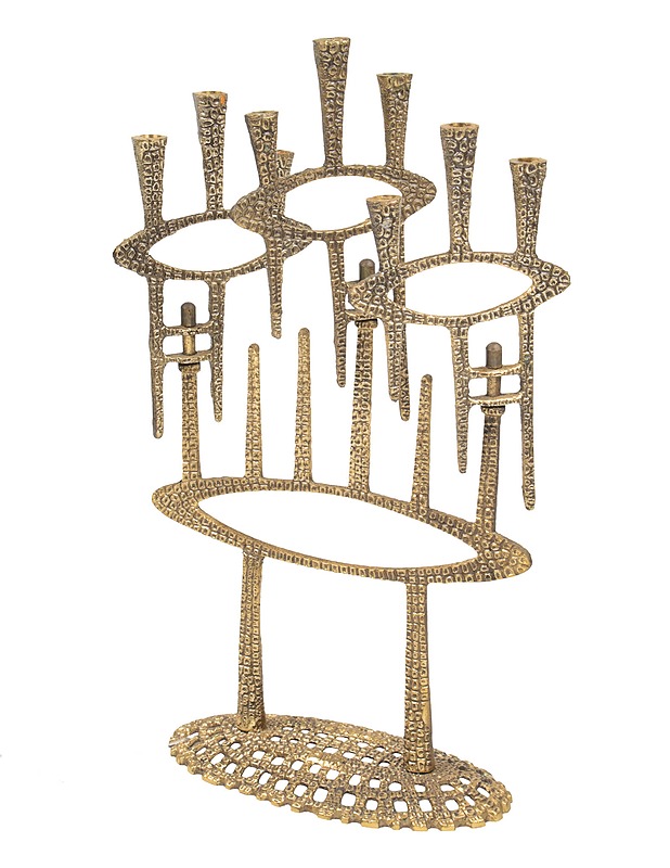 Messinkinen menorah-kynttelikkö - Kynttilänjalat - 10105508924 - 0