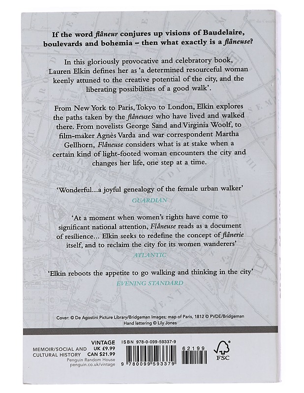 Flâneuse : women walk the city in Paris, New York, Tokyo, Venice and London - Lauren Elkin - Historiakirjat - 10105508930 - 1