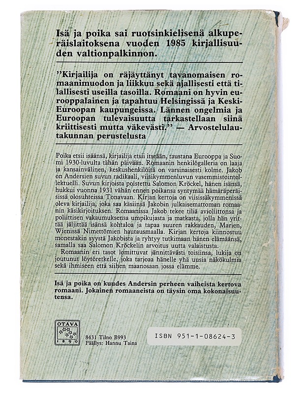 Isä ja poika - Donner, Jörn - Romaanit ja novellit - 10105508932 - 1