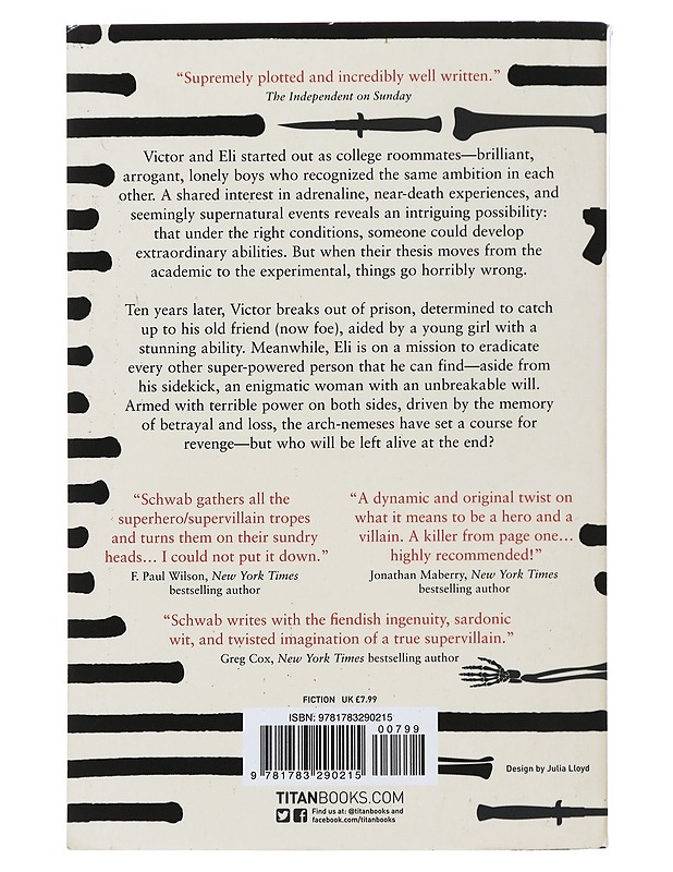 Vicious - V. E. Schwab - Fantasia- ja scifi - 10105508944 - 1