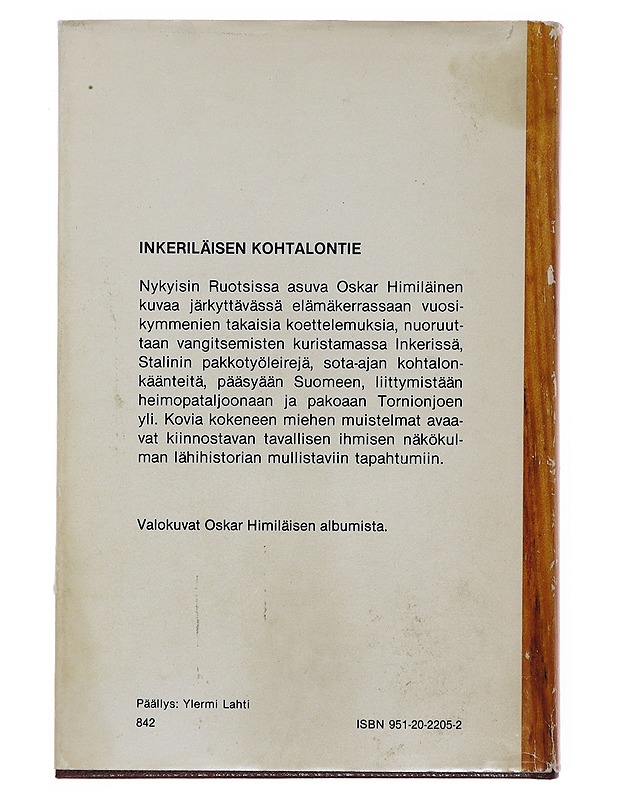 Vieras isänmaa : inkeriläisen kohtalontie - Oskar Himiläinen - Elämäkerrat ja muistelmat - 10105508954 - 1