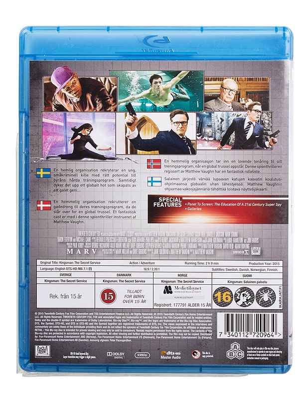 Kingsman: The Secret Service - Blu-ray - Blu-ray-levyt - 10105509009 - 1