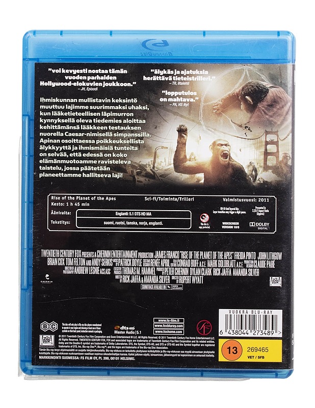 Apinoiden Planeetan Synty - Blu-Ray - Blu-ray-levyt - 10105509028 - 1