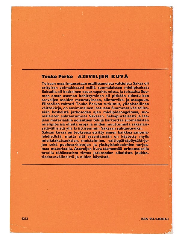 Aseveljen kuva - Touko Perko - Historiakirjat - 10105509062 - 1