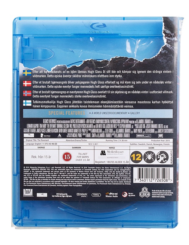 The Revenant - Blu-Ray - Blu-ray-levyt - 10105509077 - 1