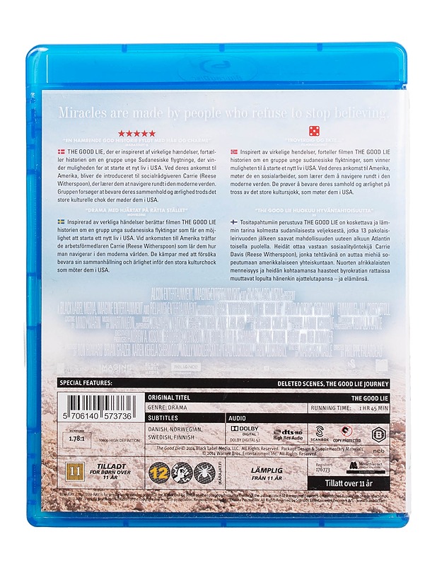 The Good Lie - Blu-ray - Blu-ray-levyt - 10105509122 - 1