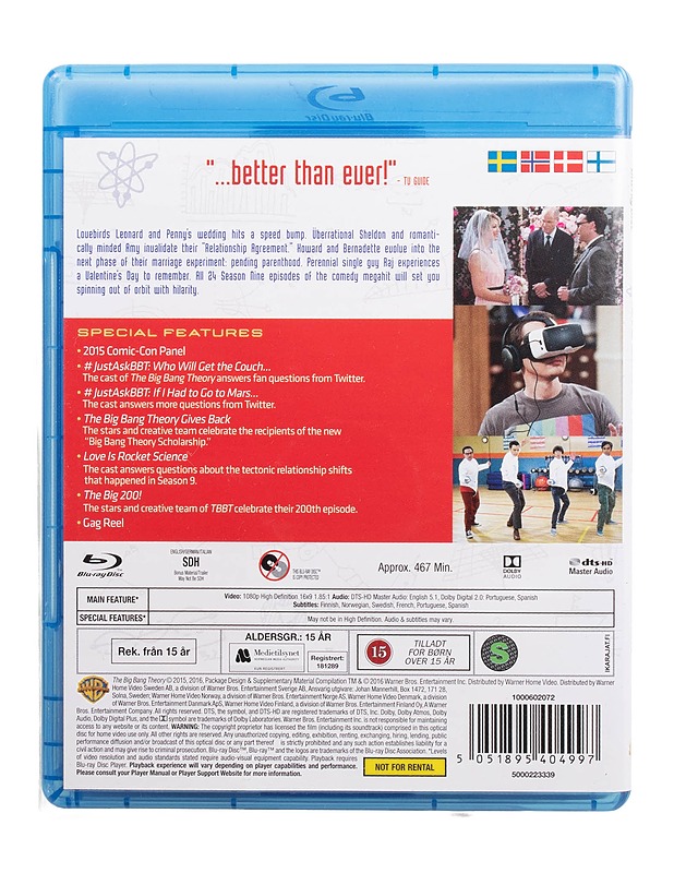 The Big Bang Theory: The Complete Ninth Season - Blu-ray - Blu-ray-levyt - 10105509126 - 1