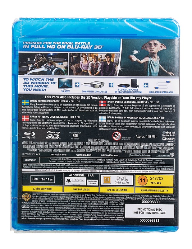 Harry Potter and the Deathly Hallows: Part 1 3D - Blu-ray - Blu-ray-levyt - 10105509133 - 1