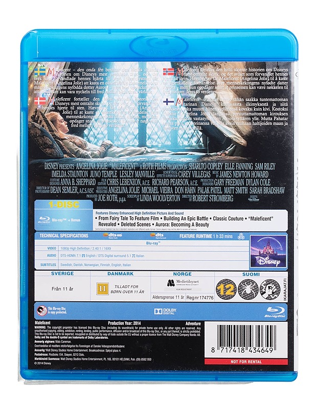 Maleficent - Blu-ray - Blu-ray-levyt - 10105509139 - 1