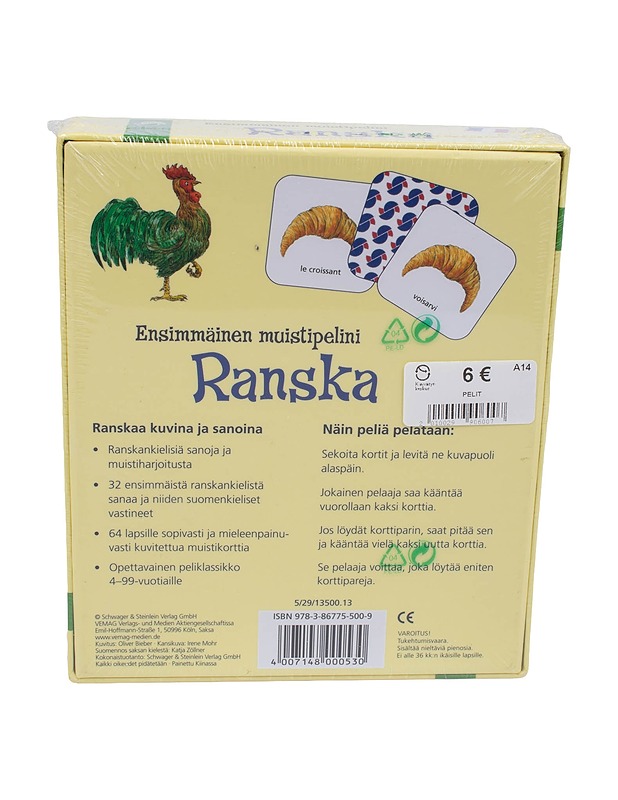 SCWAGER & STEINLEIN Ensimmäinen muistipeli Ranska  - Seurapelit - 10105509141 - 1