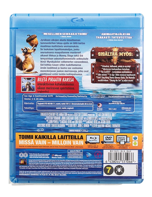 Ice Age 4 Continental Drift - Blu-ray - Blu-ray-levyt - 10105509149 - 1