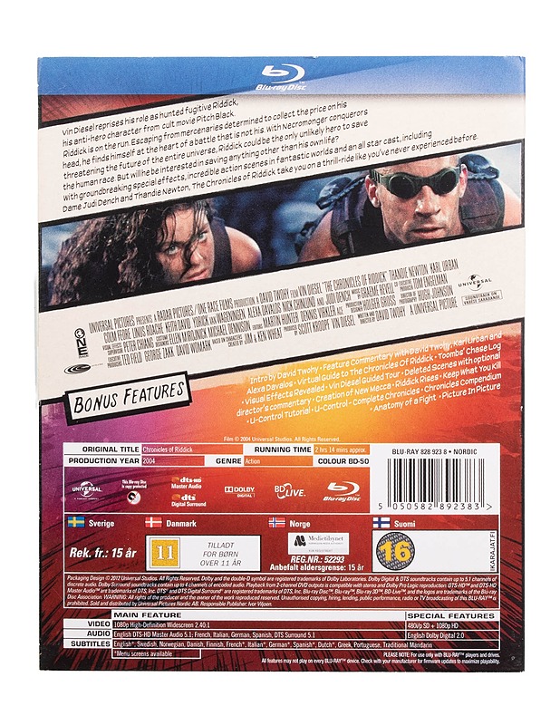 Chronicles of Riddick - Blu-ray - Blu-ray-levyt - 10105509189 - 1