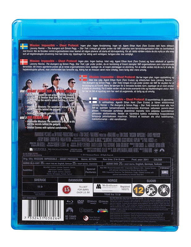 Mission: Impossible - Ghost Protocol - Blu-ray - DVD-elokuvat - 10105509208 - 1