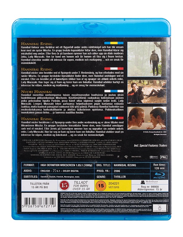 Hannibal Rising - Blu-ray - Blu-ray-levyt - 10105509217 - 1