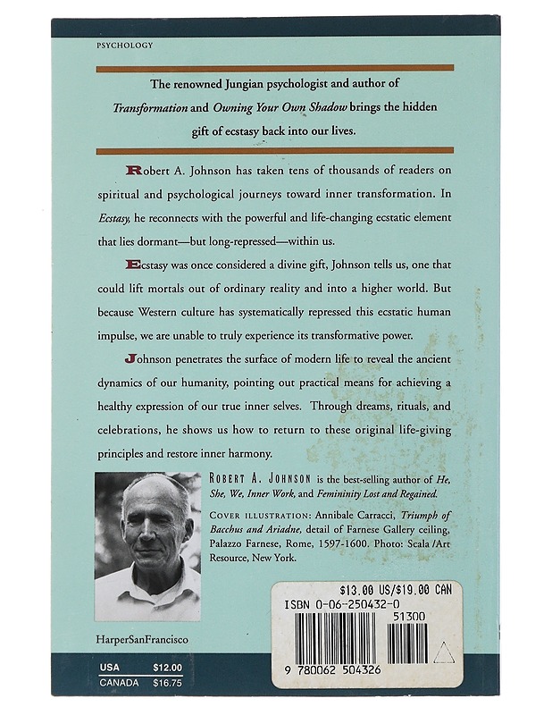 Ecstasy : Understanding the Psychology of Joy - Robert A. Johnson - Romaanit ja novellit - 10105509222 - 1