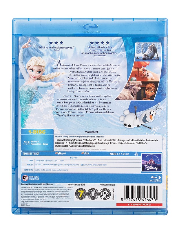 Frozen - Huurteinen seikkailu - Blu-ray - Blu-ray-levyt - 10105509226 - 1