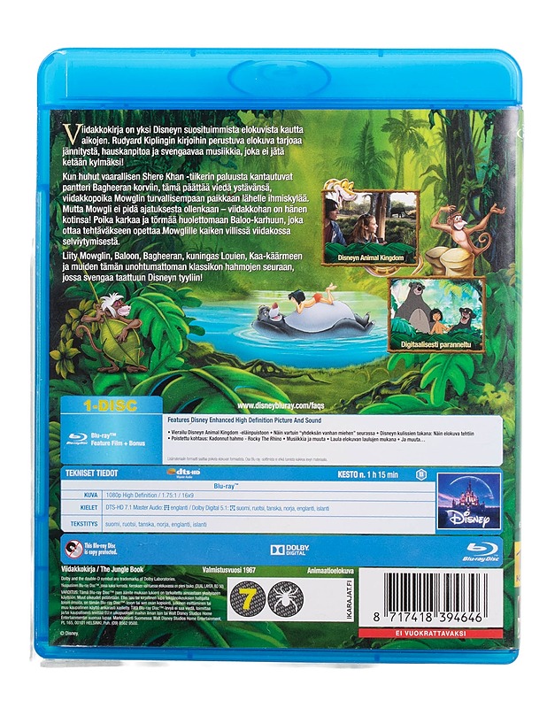 Viidakkokirja - Blu-ray - Blu-ray-levyt - 10105509247 - 1