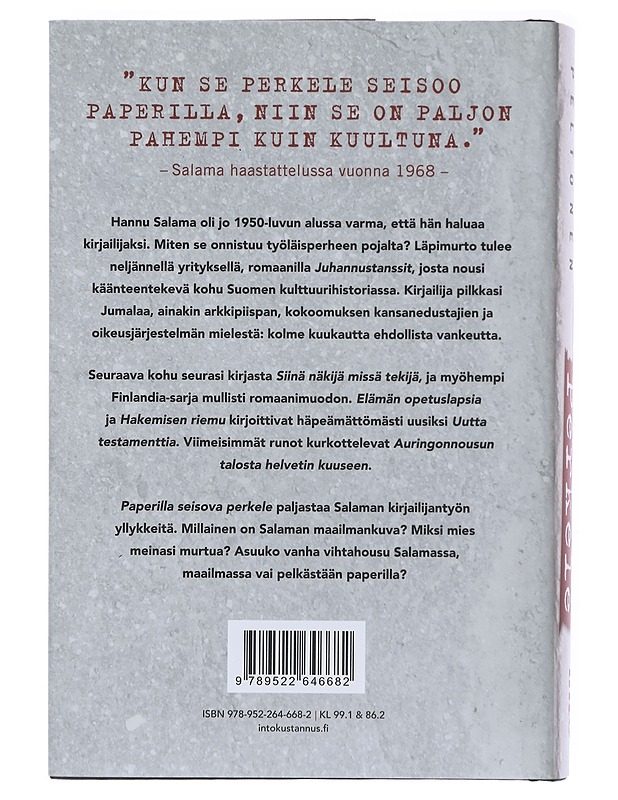 Paperilla seisova perkele : Hannu Salaman elämä ja kirjat - Peltonen, Milla - Elämäkerrat ja muistelmat - 10105509248 - 1