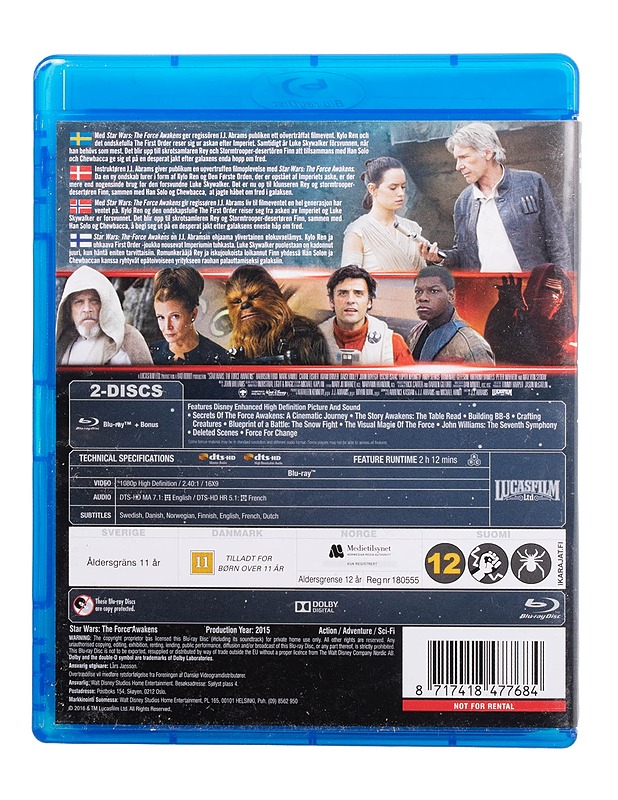STAR WARS: The Force Awakens - Blu-ray - Blu-ray-levyt - 10105509253 - 1